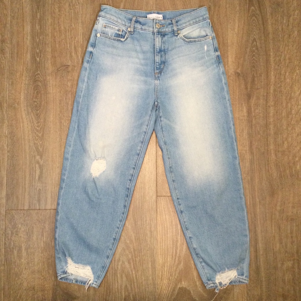 LOFT The Barrel High-Rise Jeans Size 2/26 - Picture 2 of 8